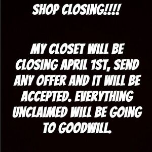 Shop Closing Announcement
